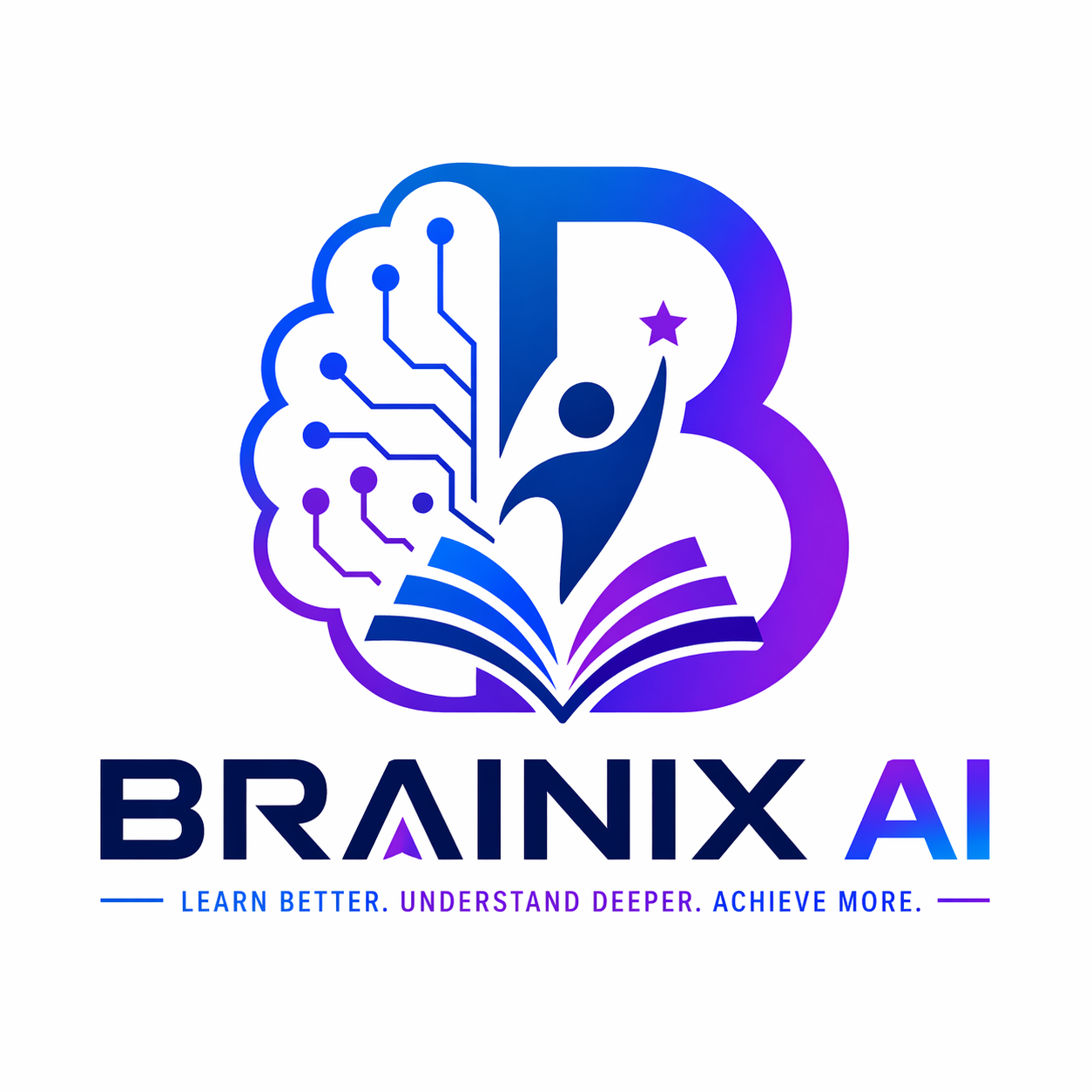 BRAINIX AI brand mark — stylized B with brain-circuit pattern